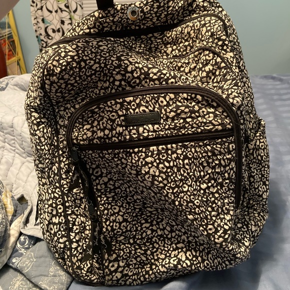 B&W Leopard Print Vera Bradley Bookbag